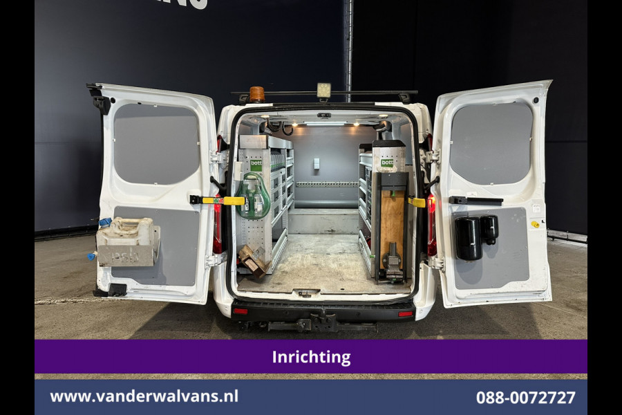 Ford Transit Custom 2.0 TDCI 130pk L2H1 Inrichting Euro6 Airco | Omvormer | Camera | LED | Android Auto | Cruisecontrol | 2800kg Trekhaak Verwarmde voorruit, Stoelverwarming, Parkeersensoren, Bijrijdersbank, Dakdragers