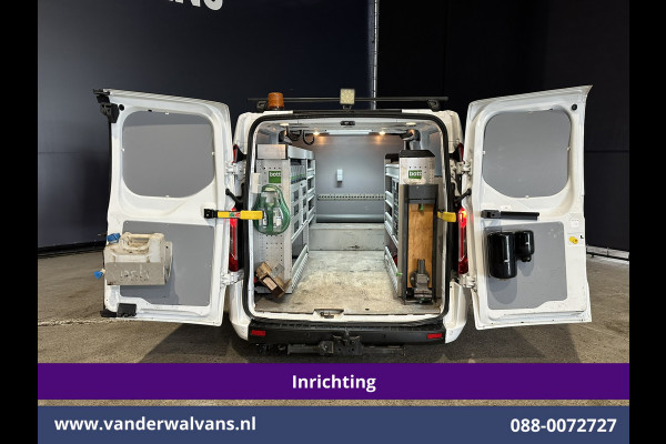 Ford Transit Custom 2.0 TDCI 130pk L2H1 Inrichting Euro6 Airco | Omvormer | Camera | LED | Android Auto | Cruisecontrol | 2800kg Trekhaak Verwarmde voorruit, Stoelverwarming, Parkeersensoren, Bijrijdersbank, Dakdragers