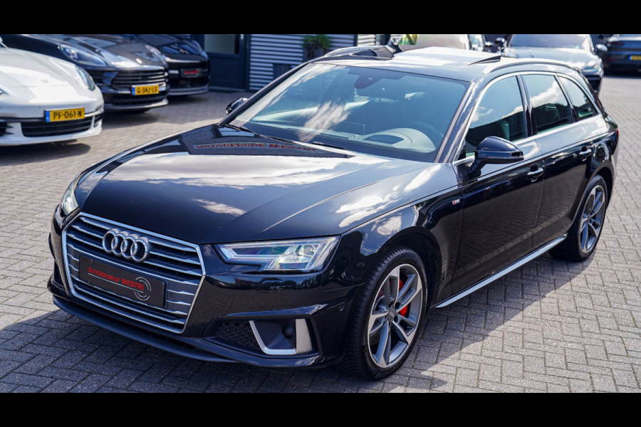 Audi A4 Avant 45 TFSI Sport S line black edition | Panorama | Dealer onderhouden | HuD | Camera | Stoelverwarming | LED