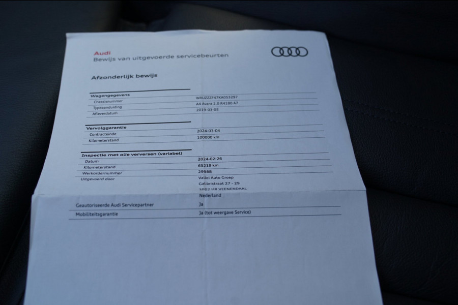 Audi A4 Avant 45 TFSI Sport S line black edition | Panorama | Dealer onderhouden | HuD | Camera | Stoelverwarming | LED
