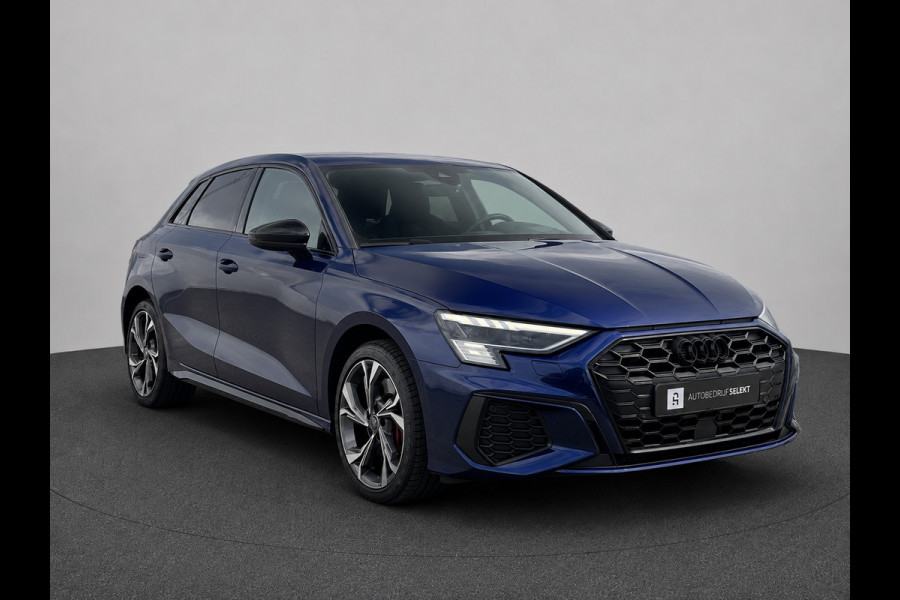 Audi A3 Sportback 45 TFSI e S-line | Matrix | Camera | Carplay | Dodehoek | Elektr. achterklep | Virtual | Black Optic