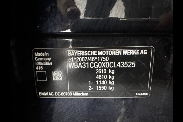 BMW 5 Serie Touring 530e xDrive Business Edition Plus M-Sportpack (Plug-in) {SoH-96%} (INCL.BTW) *PANO | HEAD-UP | LEATHER | FULL-LED | MEMORY-PACK | HARMAN/KARDON | BLINDSPOT | DIGI-COCKPIT | CAMERA | NAVI-FULLMAP | PRIVACY-GLASS | SHIFTPADDLES | ECC | PDC | 18''ALU