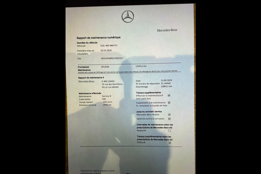 Mercedes-Benz Eqc 400 4-Matic AMG 300KW l 99,08% SOH l Pano l Headup l 360 Camera l Burmester 3D l Airbalance l Thermotronic l