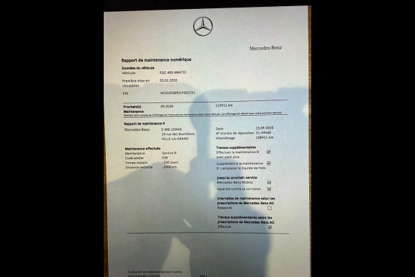 Mercedes-Benz Eqc 400 4-Matic AMG 300KW l 99,08% SOH l Pano l Headup l 360 Camera l Burmester 3D l Airbalance l Thermotronic l