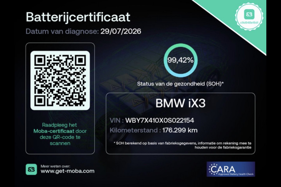BMW iX3 Executive 80 kWh (SOH 99,4%, PANORAMADAK, CAMERA, STOELVERWARMING, CRUISE ADAPTIEF, SFEERVERLICHTING)