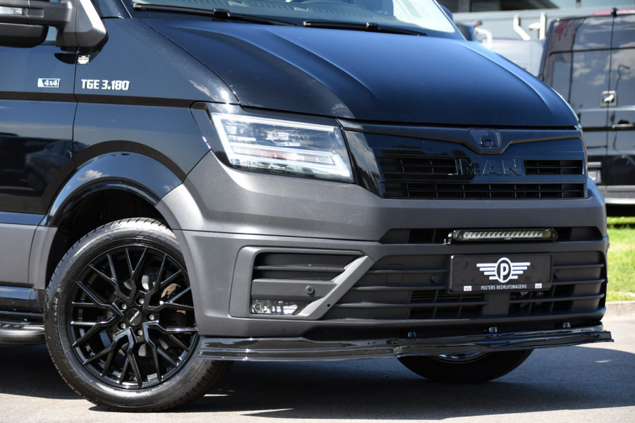 MAN TGE 3.180 35 2.0 L3H2 4x4 Black Edition Camera, Cruise, Carplay, LED, 177pk, Stoelverwarming, Multimedia, Automaat, Sensoren, Trekhaak, Uniek!