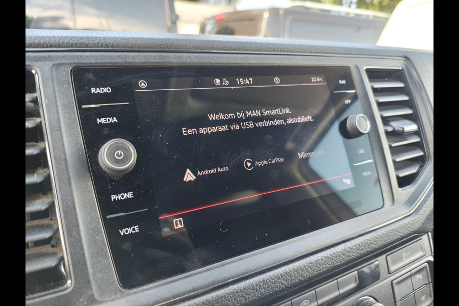 MAN TGE 35 2.0D L4H3 Extra Lang+Hoog Camera Comfort Stoel Airco Apple Carplay Android Auto Cruise Control Sidebars Navi* Pdc Betonplex Vloer Wandbetimmering Schuifdeur Origineel Nederlandse Auto