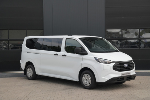 Ford Transit Custom 340 2.5 PHEV L2H1 Kombi Trend 9 zits - Carplay - Camera - Navigatie - Airco achterin - Verwarmd stuurwiel - Rijklaar