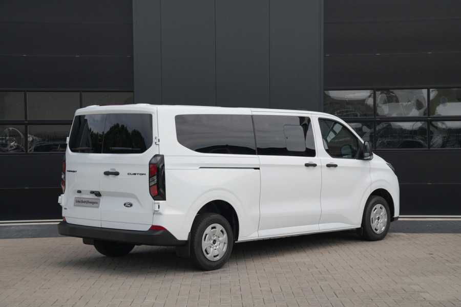 Ford Transit Custom 340 2.5 PHEV L2H1 Kombi Trend 9 zits - Carplay - Camera - Navigatie - Airco achterin - Verwarmd stuurwiel - Rijklaar