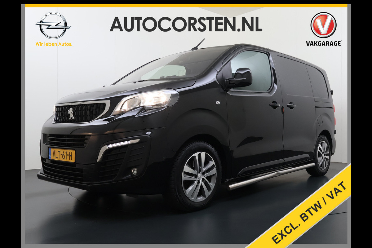 Peugeot Expert 2.0HDI Automaat 2XSchuifdeur 3-Pers. Adap.Cruise Head-Up 3D-Navi 360°Camera Apple Carplay Android Auto Airco Lmv Pdc Keyless DAB Sidebars Led Betonplex Vloer Wandbetimmering Euro 6 1e Eigenaar Origineel Nederlandse Bus