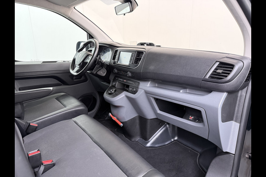 Peugeot Expert 2.0HDI Automaat 2XSchuifdeur 3-Pers. Adap.Cruise Head-Up 3D-Navi 360°Camera Apple Carplay Android Auto Airco Lmv Pdc Keyless DAB Sidebars Led Betonplex Vloer Wandbetimmering Euro 6 1e Eigenaar Origineel Nederlandse Bus