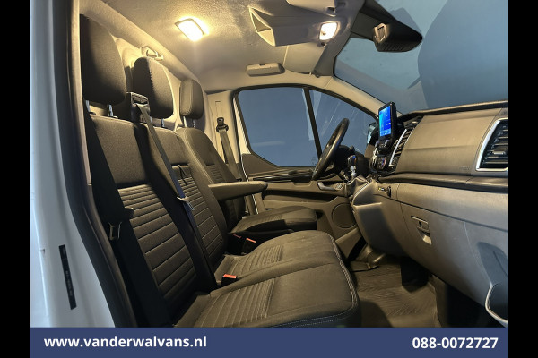Ford Transit Custom 2.0 TDCI 130pk L2H1 Euro6 Airco | Navigatie | Apple Carplay | LED | Cruisecontrol | 2800kg Trekhaak Android Auto, Verwarmde voorruit, Stoelverwarming, Parkeersensoren, Bijrijdersbank