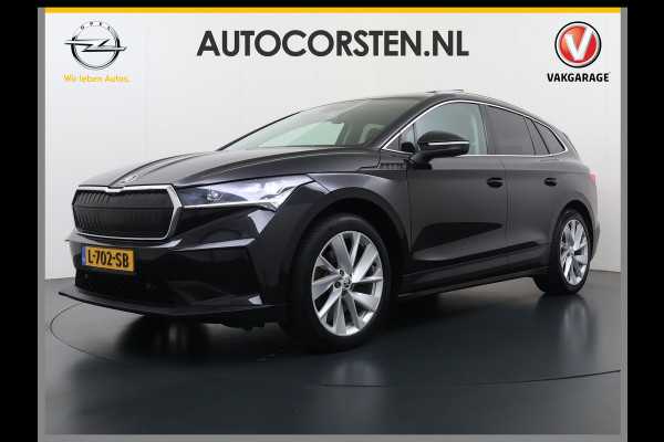 Škoda ENYAQ iV 80 Warmtepomp Panoramadak Adap.Cruise 3-Zone Ecc Camera Stoel+Stuurverwarming Draadloze telefoonlader Elek.Achterklep Keyless Matrix Led File assistent Lmv 20"