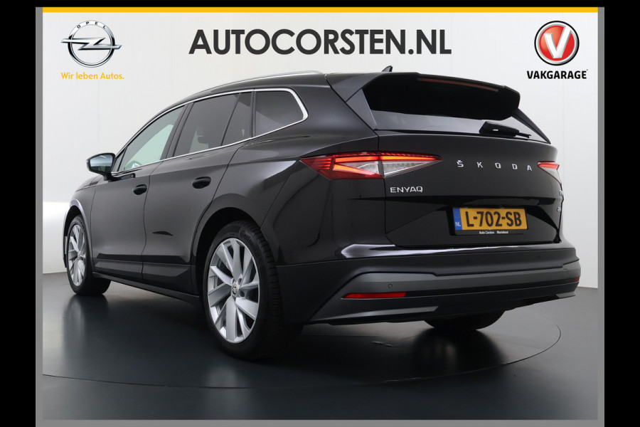 Škoda ENYAQ iV 80 Warmtepomp Panoramadak Adap.Cruise 3-Zone Ecc Camera Stoel+Stuurverwarming Draadloze telefoonlader Elek.Achterklep Keyless Matrix Led File assistent Lmv 20"