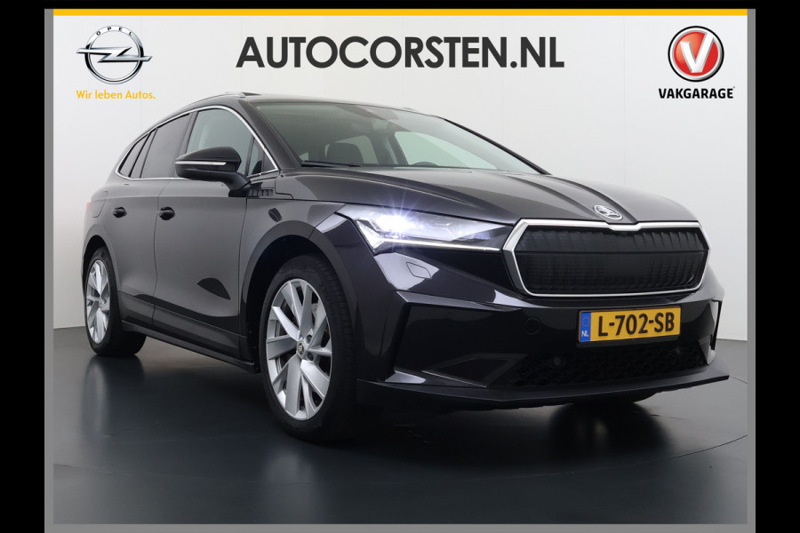 Škoda ENYAQ iV 80 Warmtepomp Panoramadak Adap.Cruise 3-Zone Ecc Camera Stoel+Stuurverwarming Draadloze telefoonlader Elek.Achterklep Keyless Matrix Led File assistent Lmv 20"