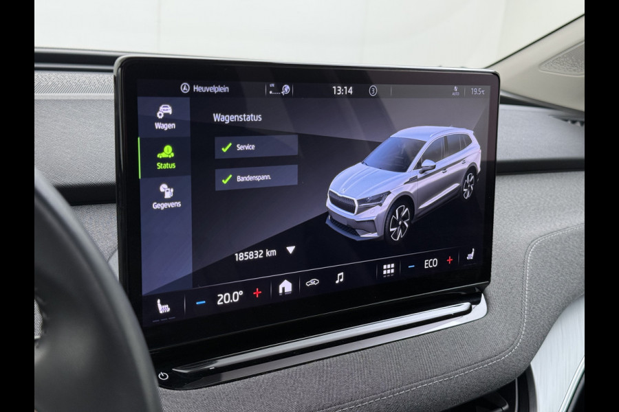 Škoda ENYAQ iV 80 Warmtepomp Panoramadak Adap.Cruise 3-Zone Ecc Camera Stoel+Stuurverwarming Draadloze telefoonlader Elek.Achterklep Keyless Matrix Led File assistent Lmv 20"