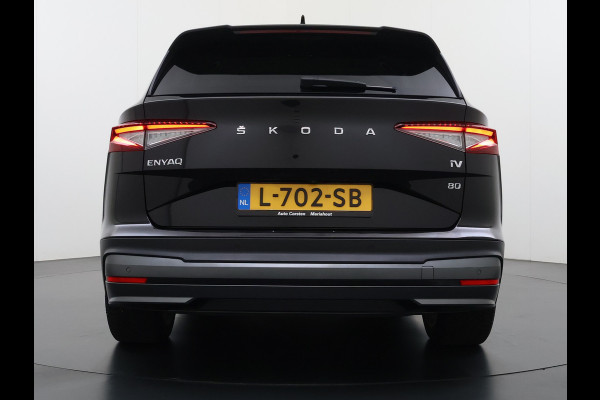 Škoda ENYAQ iV 80 Warmtepomp Panoramadak Adap.Cruise 3-Zone Ecc Camera Stoel+Stuurverwarming Draadloze telefoonlader Elek.Achterklep Keyless Matrix Led File assistent Lmv 20"