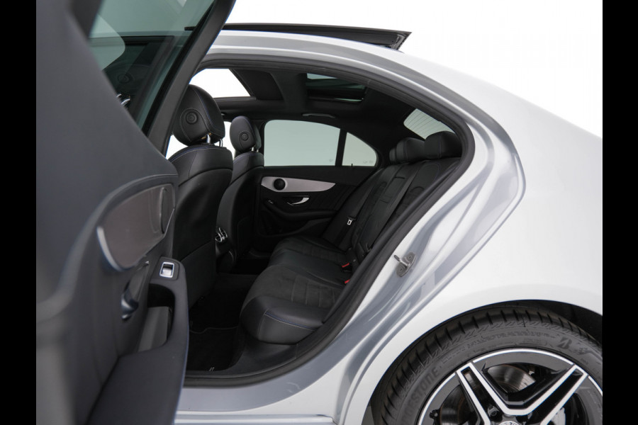 Mercedes-Benz C-Klasse 300 e Business Solution AMG Limited (Plug-in) {SoH-94%} (INCL.BTW) Aut. *PANO | LEATHER-MICROFIBRE | MULTIBEAM-LED | TOP-VIEW | DIGI-COCKPIT | BLIND-SPOT | HEATED-SPORTSEATS | SHIFT-PADDLES | NAVI-FULLAMP | PRIVACY-GLASS | PDC | CRUISE | TOWBAR |