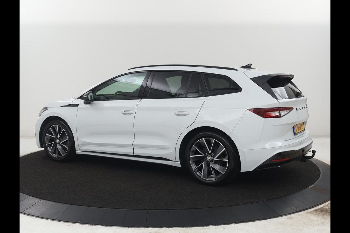 Škoda Enyaq iV 60 Sportline | SOH 91,8% | Leder/alcantara | Adaptive cruise | Stuur/stoel verwarming | Carplay | Sfeerverlichting | Climate control | Camera | Park assist | Trekhaak