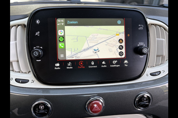 Fiat 500 1.2 Lounge Automaat - Airco - Apple carplay - Navigatie - Cruise control - Bluetooth - Licht metalen velgen 16 inch - Radio - Elektrische ramen - Stuur leder - Stuur multifunctioneel - Start/stop systee - Centrale vergrendeling met afstandsbediening