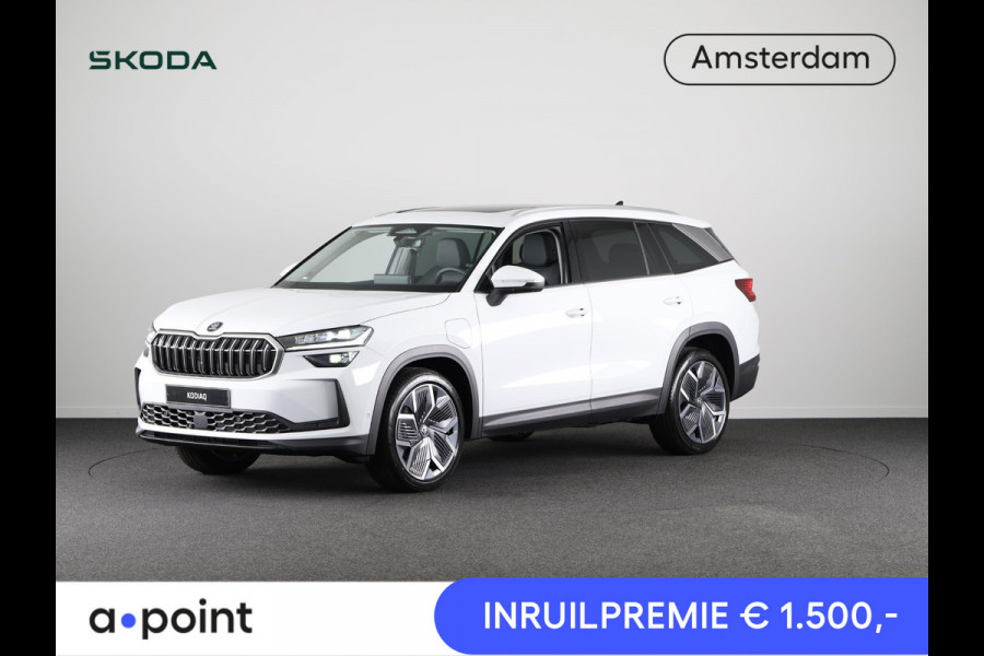 Škoda Kodiaq Business Edition 1.5 TSI PHEV 204 pk Panoramadak | Zwart Leder | Comfort Pakket | Led Matrix  | 20"licht metalen velgen | Canton Sound | Winter pakket | 360° camera