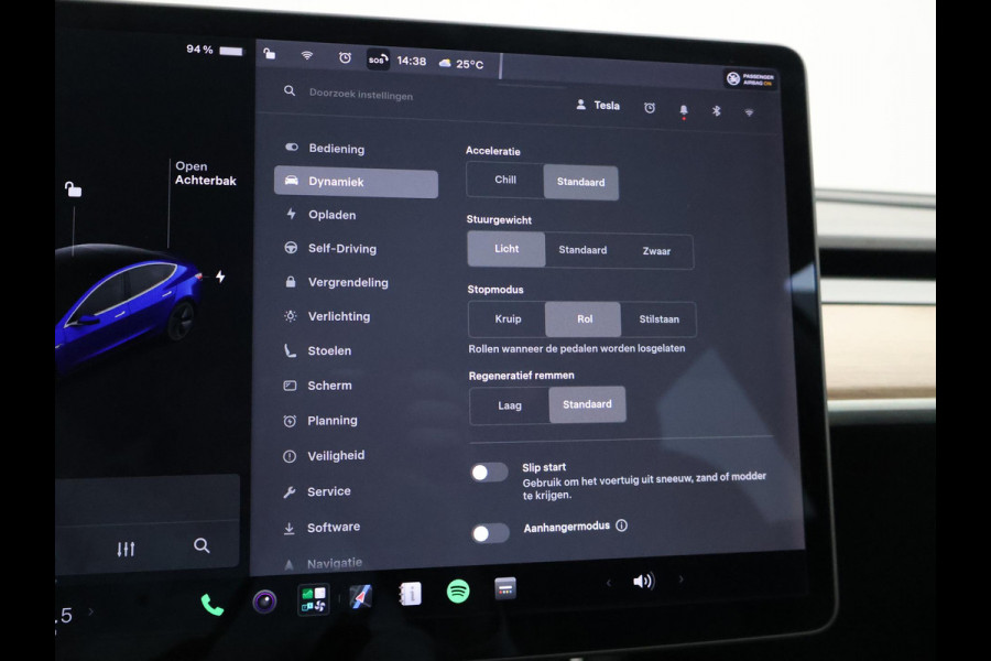 Tesla Model 3 LONG RANGE AWD 75 kWh + TREKHAAK AFNEEMBAAR | PANORAMA | ZWART LEDER | STOELVERW. V+A