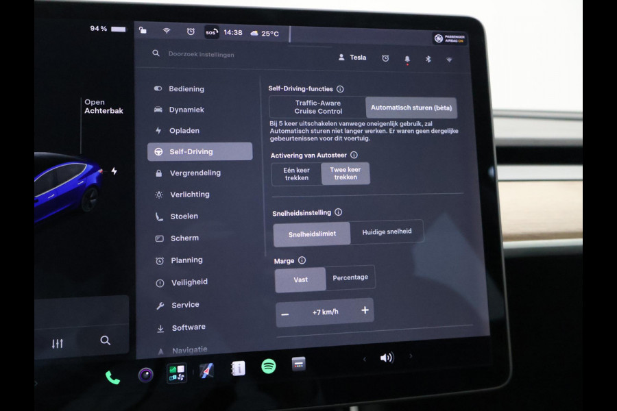 Tesla Model 3 LONG RANGE AWD 75 kWh + TREKHAAK AFNEEMBAAR | PANORAMA | ZWART LEDER | STOELVERW. V+A