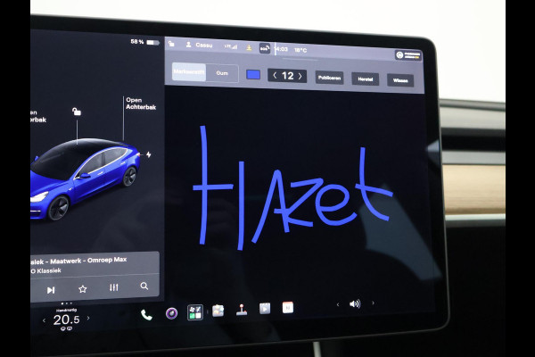 Tesla Model 3 LONG RANGE AWD 75 kWh + TREKHAAK AFNEEMBAAR | PANORAMA | ZWART LEDER | STOELVERW. V+A