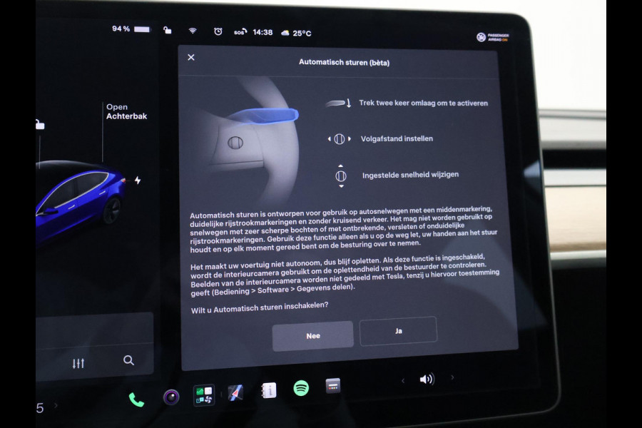 Tesla Model 3 LONG RANGE AWD 75 kWh + TREKHAAK AFNEEMBAAR | PANORAMA | ZWART LEDER | STOELVERW. V+A