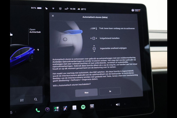 Tesla Model 3 LONG RANGE AWD 75 kWh + TREKHAAK AFNEEMBAAR | PANORAMA | ZWART LEDER | STOELVERW. V+A