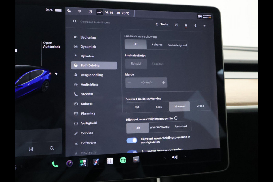 Tesla Model 3 LONG RANGE AWD 75 kWh + TREKHAAK AFNEEMBAAR | PANORAMA | ZWART LEDER | STOELVERW. V+A