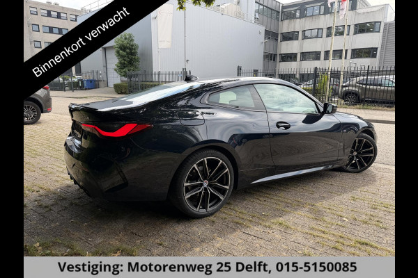 BMW 4 Serie Coupé 420i High Executive M-Pakket GARANTIE TOT 07-2032* . PANORAMA-DAK . PARKEERSENSOREN VOOR & ACHTER . STOELVERWARMING . 1E EIGENAAR! .