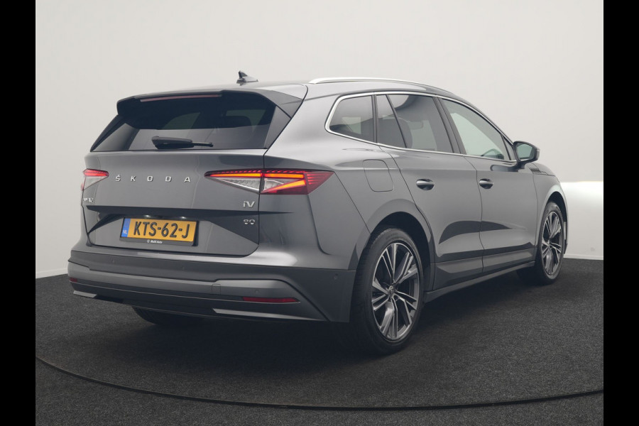 Škoda ENYAQ iV 80 Business Edition Plus 204pk Dealer O.H. | Adaptive Cruise | Head Up | Camera | Alcantara Sportstoelen Memory & Verwarmd | Warmtepomp | Keyless | Blis | Crystal LED | Stuur Verwarmd | Sfeerverlichting | Apple Carplay | Navigatie |