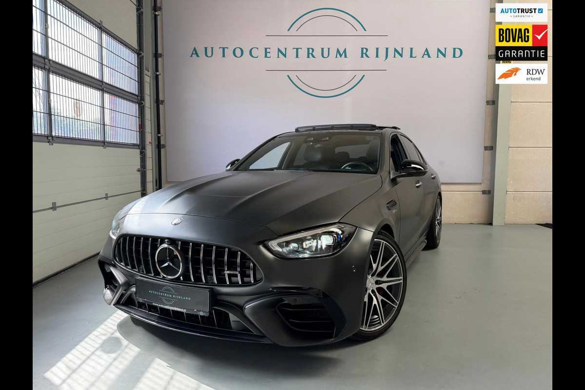 Mercedes-Benz C-Klasse AMG 63 S E Performance, panoramadak, 680PK, Head-up, Burmester, Sfeerverlichting, Track-pace