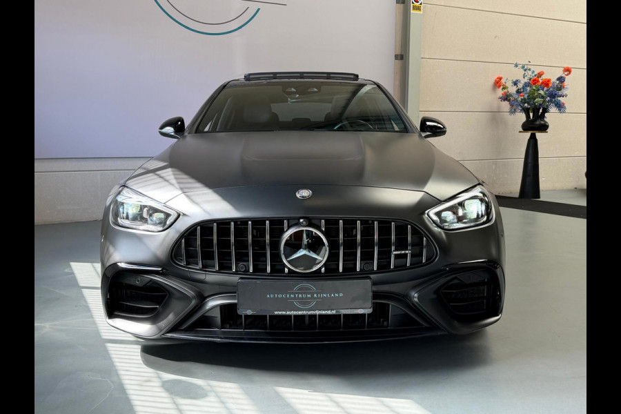 Mercedes-Benz C-Klasse AMG 63 S E Performance, panoramadak, 680PK, Head-up, Burmester, Sfeerverlichting, Track-pace