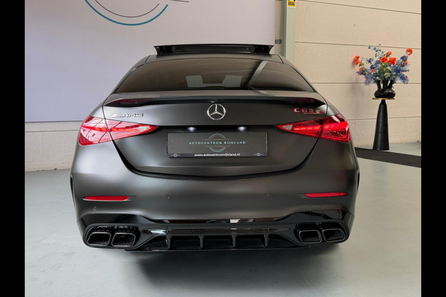 Mercedes-Benz C-Klasse AMG 63 S E Performance, panoramadak, 680PK, Head-up, Burmester, Sfeerverlichting, Track-pace