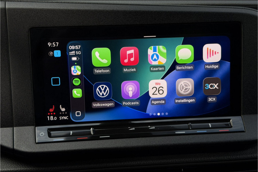 Volkswagen Caddy Cargo 1.5 TSI BPM VRIJ | 2x Schuifdeur | Virtual Dash | Leder | Groot Scherm | Camera | Standkachel