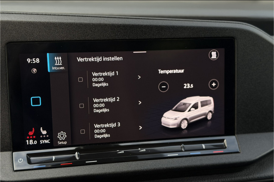 Volkswagen Caddy Cargo 1.5 TSI BPM VRIJ | 2x Schuifdeur | Virtual Dash | Leder | Groot Scherm | Camera | Standkachel