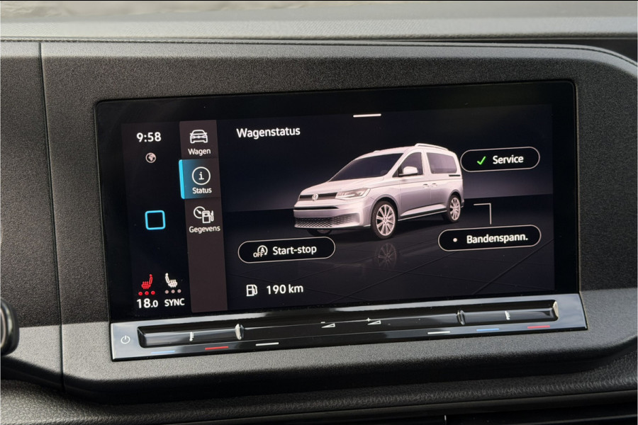 Volkswagen Caddy Cargo 1.5 TSI BPM VRIJ | 2x Schuifdeur | Virtual Dash | Leder | Groot Scherm | Camera | Standkachel