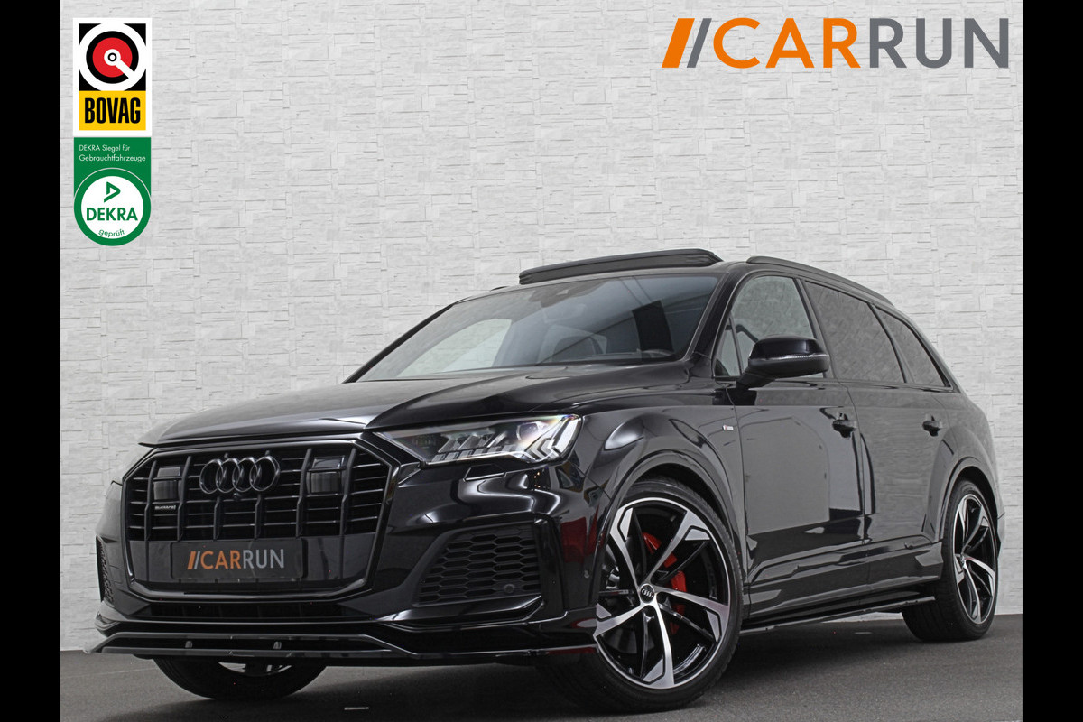 Audi Q7 50 TDI 7-Persoons S-Line | #RS-Leder | 360 Camera | Trekhaak | ACC | Panorama | B&O Sound | Head-Up | 67.800,= Ex btw | Soft-Close | Matrix-LED | 4-Zone Clima | Stoelverwarming V+A | Keyless-Entry | Standkachel | Luchtvering | Tour-Pakket | Memory | Sfeerverlichting | Stuurverwarming | Autom. Parkeren | Carplay |