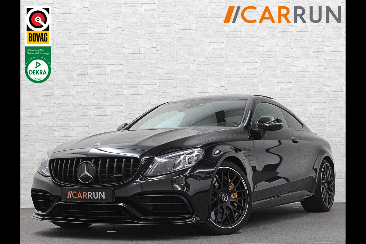 Mercedes-Benz C-Klasse Coupé 63 S AMG | Keramisch | Schaalstoelen | Carbon | AMG Driver's Package | Aero-Pakket | Panorama | Burmester | 12 maanden Bovag Garantie | Multi-Beam LED | Memory | ACC | Rij-Assistentie Pakket | Keyless-Go | Sfeerverlichting | Carplay | Rijklaarprijs.