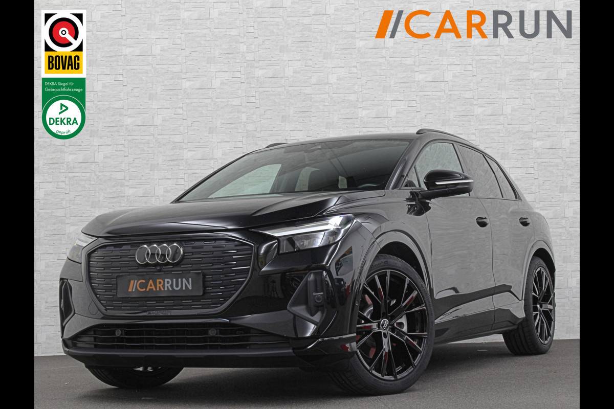 Audi Q4 e-tron 40 S-Line 77 kWh 204PK | Sportstoelen | Warmtepomp | Sonos Sound | H-Leder | 20" | 5x Q4 OP VOORRAAD! | Zwarte Hemelbekleding | S-Line in & Exterieur | Sportstuur | MMi+ | Rijklaarprijs! 27850,= excl. BTW.