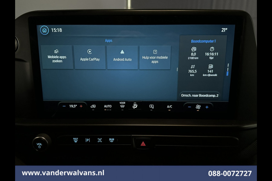 Ford Transit Custom 2.0 TDCI 136pk L2H1 Euro6 Airco | Camera | Apple Carplay | LED | Cruisecontrol | Leder Android Auto, Verwarmde voorruit, Parkeersensoren, Bijrijdersbank