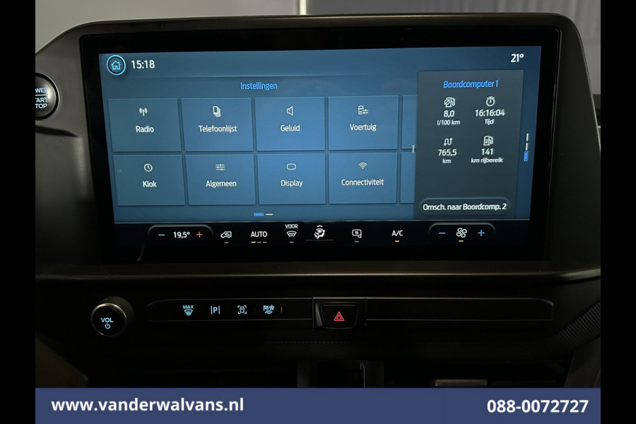 Ford Transit Custom 2.0 TDCI 136pk L2H1 Euro6 Airco | Camera | Apple Carplay | LED | Cruisecontrol | Leder Android Auto, Verwarmde voorruit, Parkeersensoren, Bijrijdersbank