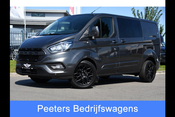 Ford Transit Custom 300 2.0 TDCI L1H1 Limited DC PB Edition Camera, Cruise, Carplay, LED, Leder, 2 x Schuifdeur, Stoelverwarming, Sensoren, Automaat, Uniek!