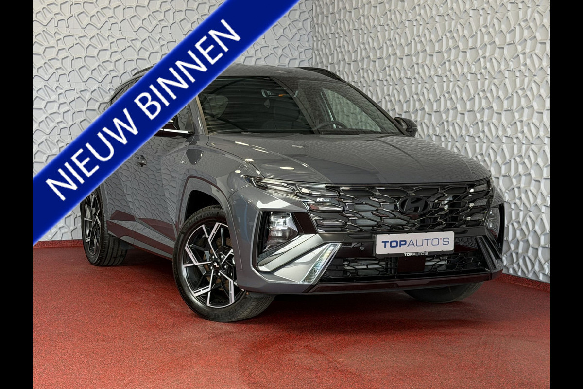 Hyundai Tucson NW AUTO 4WD 288PK N LINE + 1.6 T-GDI PHEV SKY PANO CAMERA STOELVERWARM 19" LMV ZWARTE HEMEL STUURVERW. PLUG IN HYBRIDE 4X4 AWD