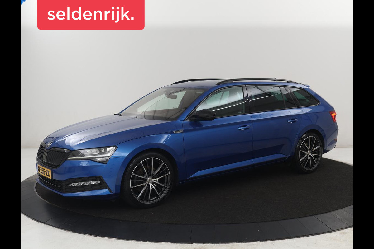 Škoda Superb Combi 1.5 TSI ACT Sportline Business | Leder/alcantara | Memory | Stoelverwarming | Virtueel dashboard | Park assist | Carplay | Navigatie | Climate control | Sfeerverlichting | Elektrische achterklep