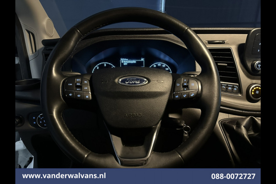 Ford Transit 2.0 TDCI 130pk L4H3 Euro6 Airco | Camera | Cruisecontrol | Verwarmde voorruit | Parkeersensoren, Bijrijdersbank