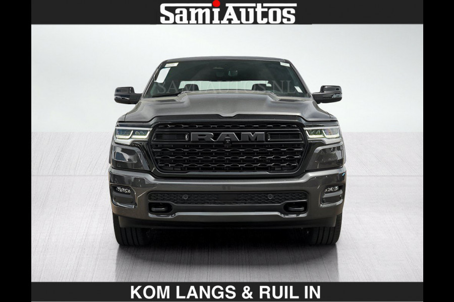 Dodge Ram LIMITED 2027 5.7 V8 HEMI | MAXIMAAL UITGERUST | NIEUWE KLEUR Granite Crystal Pearl met Ebony Red interior seats | DUBBELE CABINE | 5 PERSOONS | DC | Allernieuwste Limited 2027 in nieuwe kleur Granite Crystal Pearl  – volledig uitgerust met alle opties.