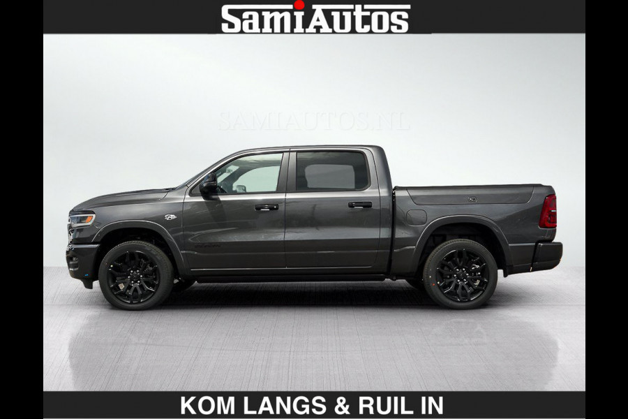 Dodge Ram LIMITED 2027 5.7 V8 HEMI | MAXIMAAL UITGERUST | NIEUWE KLEUR Granite Crystal Pearl met Ebony Red interior seats | DUBBELE CABINE | 5 PERSOONS | DC | Allernieuwste Limited 2027 in nieuwe kleur Granite Crystal Pearl  – volledig uitgerust met alle opties.